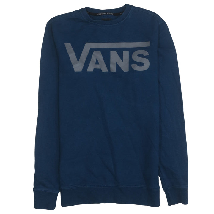 Vans Men's Blue XS Pullover Crew Neck Graphic Sweatshirt
