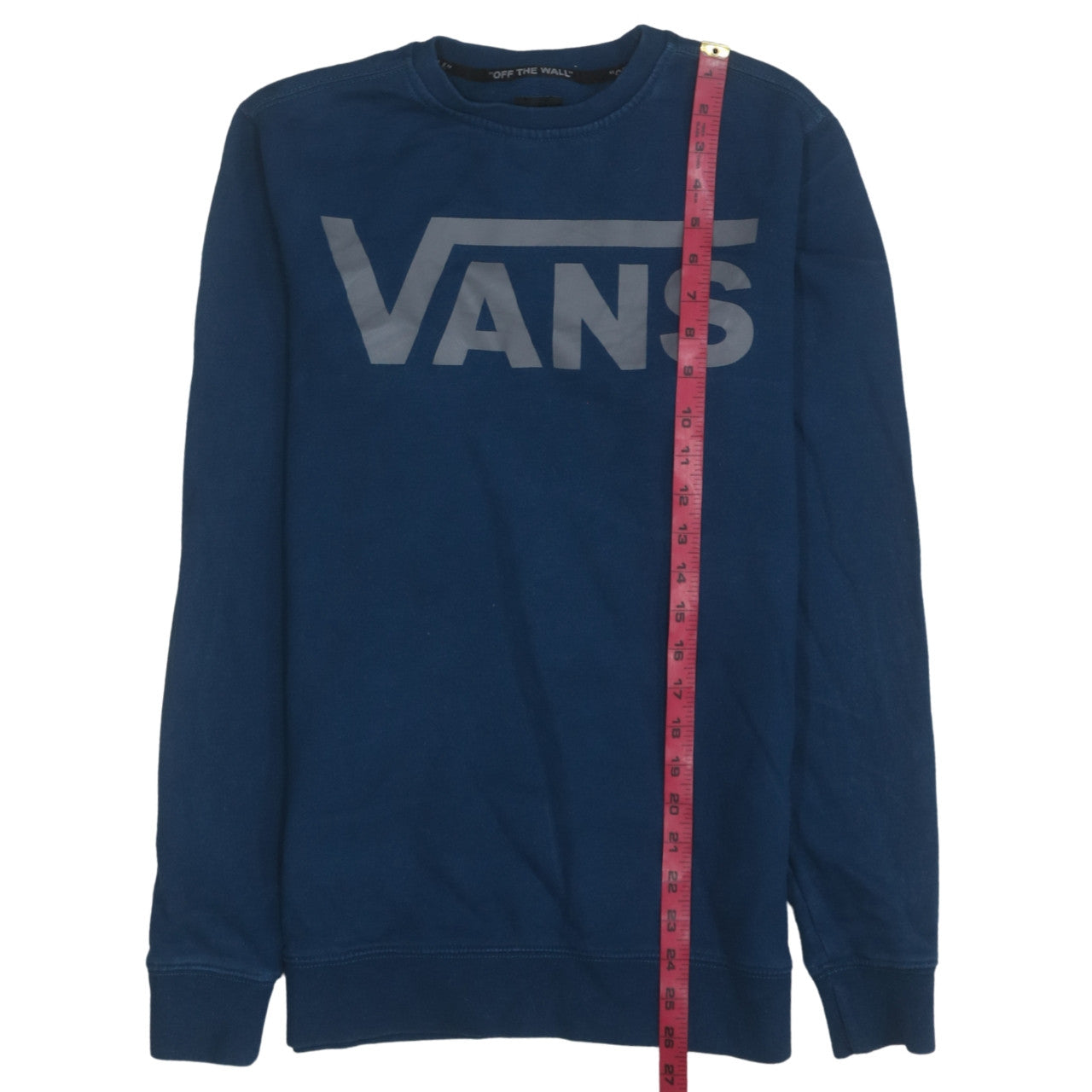 Vans Men's Blue XS Pullover Crew Neck Graphic Sweatshirt