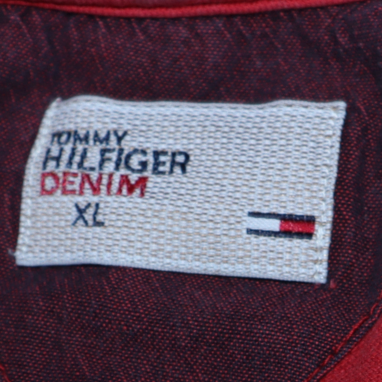 Tommy Hilfiger Denim Men's Red Polo Shirt XL Cotton