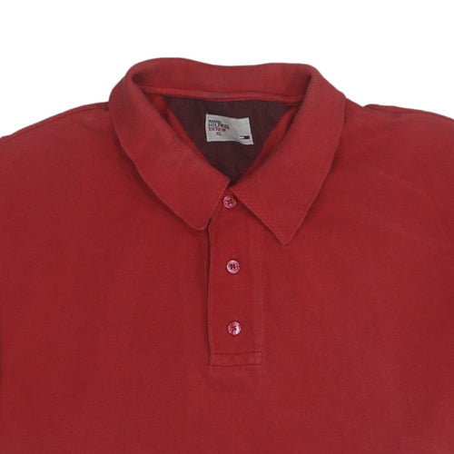 Tommy Hilfiger Denim Men's Red Polo Shirt XL Cotton