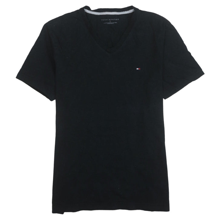 Tommy Hilfiger Men's Black V-Neck Short Sleeve Cotton T-Shirt M