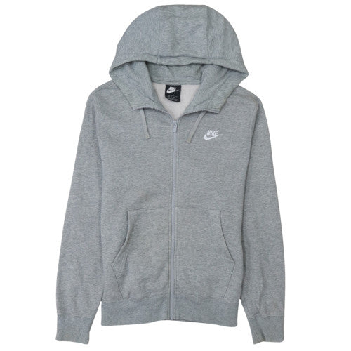 Nike Men's Grey Full Zip Hoodie XS Fleece Cotton Blend