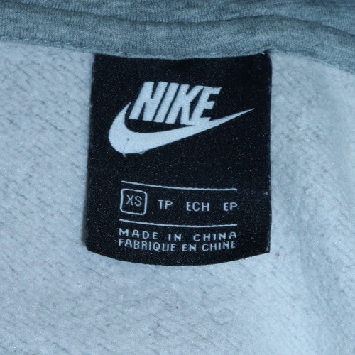 Nike Men's Grey Full Zip Hoodie XS Fleece Cotton Blend