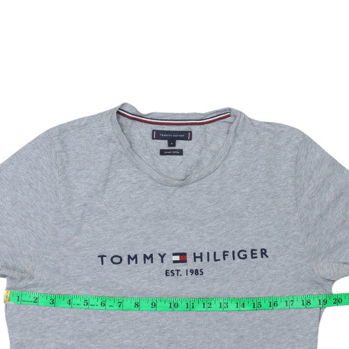 Tommy Hilfiger Men's Grey Crew Neck Short Sleeve T-Shirt M