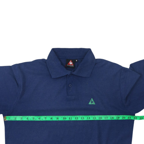 Le Coq Sportif Men Blue Classic Cotton Polo Shirt M