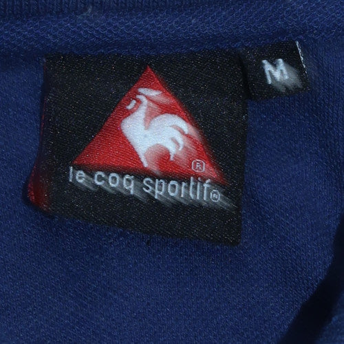 Le Coq Sportif Men Blue Classic Cotton Polo Shirt M