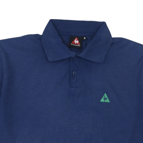 Le Coq Sportif Men Blue Classic Cotton Polo Shirt M