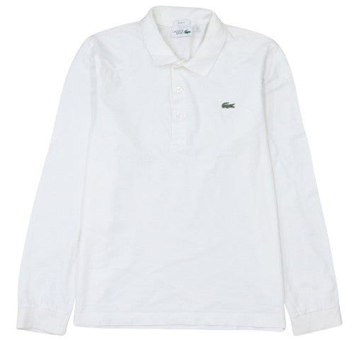 Lacoste Mens White Long Sleeve Slim Fit Polo Shirt Size L