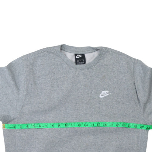 Nike Men's Grey Crew Neck Cotton Blend Pullover Sweatshirt M