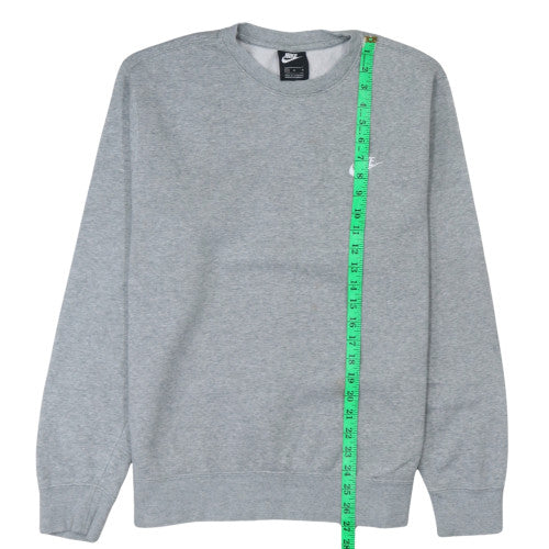 Nike Men's Grey Crew Neck Cotton Blend Pullover Sweatshirt M