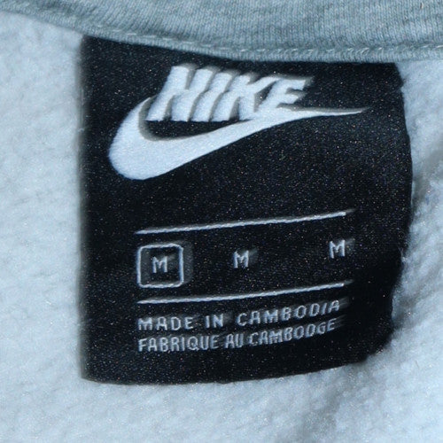 Nike Men's Grey Crew Neck Cotton Blend Pullover Sweatshirt M