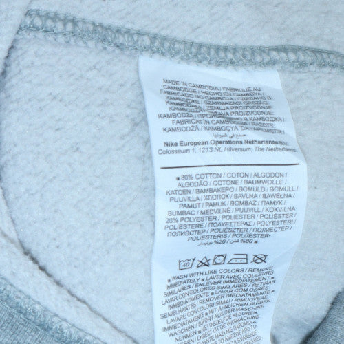 Nike Men's Grey Crew Neck Cotton Blend Pullover Sweatshirt M