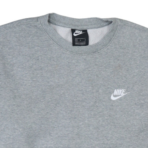 Nike Men's Grey Crew Neck Cotton Blend Pullover Sweatshirt M