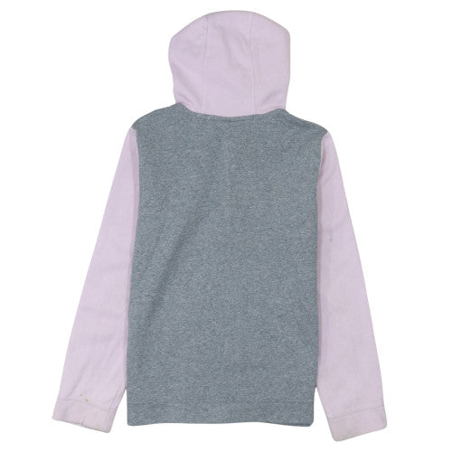 Nike Girls Grey & Pink Full Zip Fleece Hoodie XL 158-170cm Casual Sweatshirt