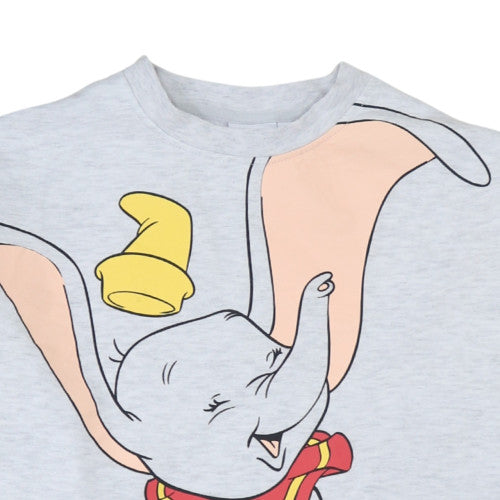 Disney Women Grey Dumbo Sweatshirt M 12/14 Crew Neck Pullover
