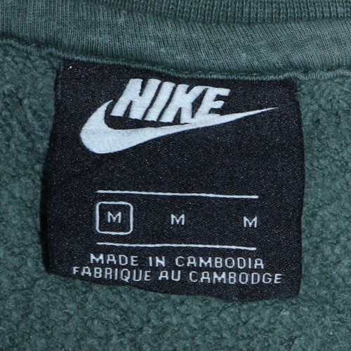 Nike Men's Green Crew Neck Pullover Sweatshirt M Cotton Blend