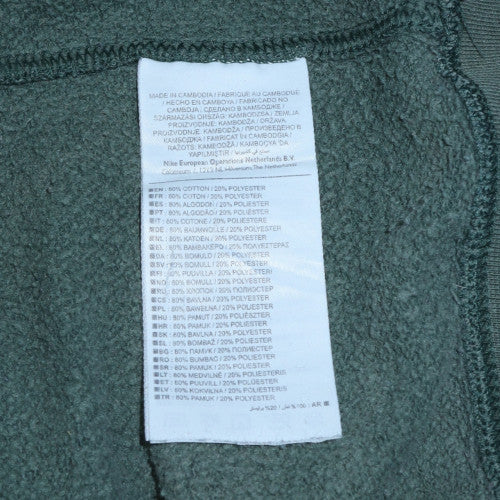 Nike Men's Green Crew Neck Pullover Sweatshirt M Cotton Blend