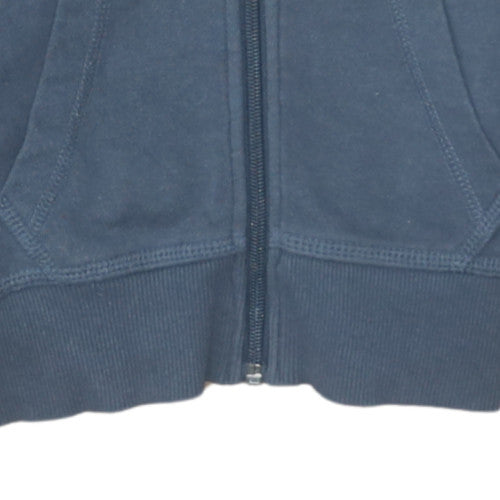Influx Boys Blue Full Zip Hoodie 4 Years Cotton Blend Casual Sweatshirt
