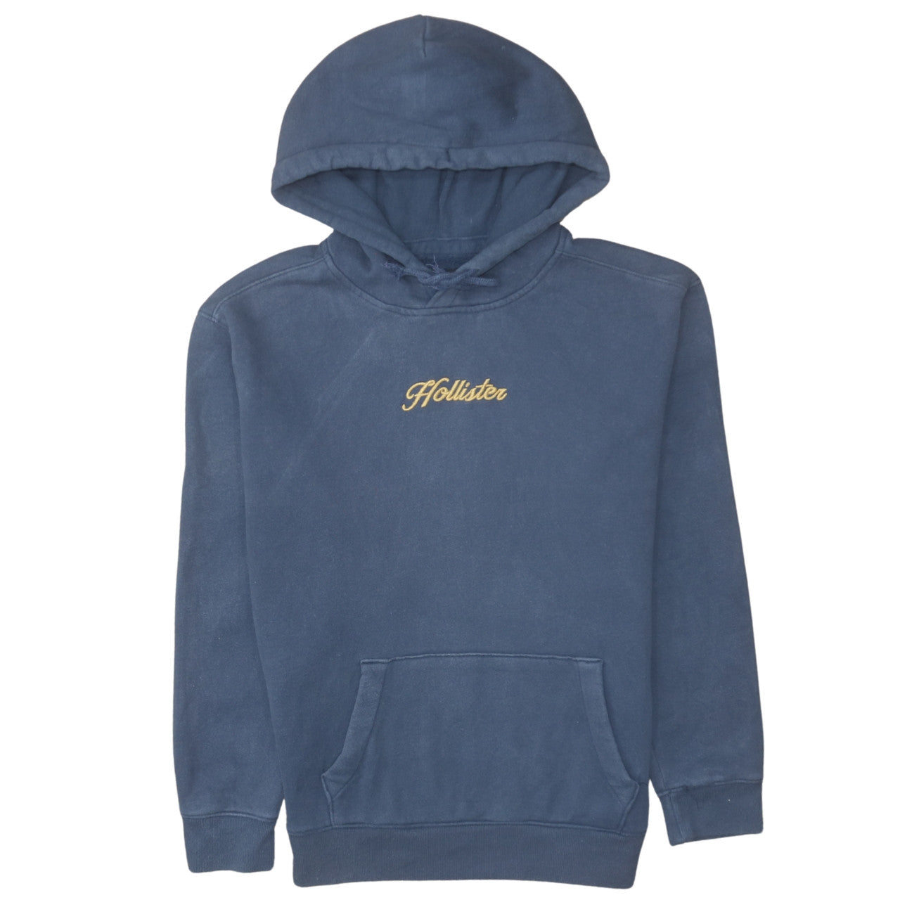 Hollister Men's Blue Pullover Hoodie XS Embroidered Logo Fleece