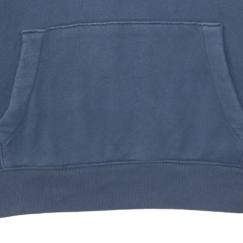 Hollister Men's Blue Pullover Hoodie XS Embroidered Logo Fleece
