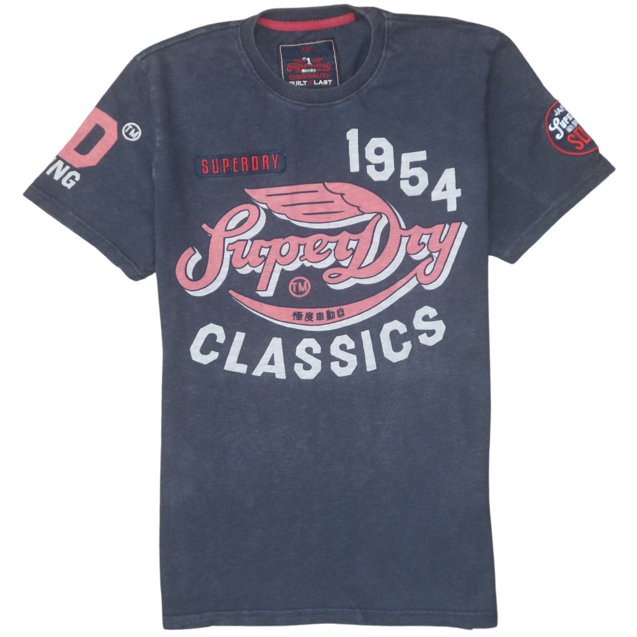 Superdry Men's Blue Retro Graphic Classic T-Shirt Size L