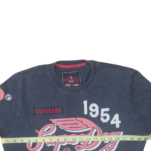 Superdry Men's Blue Retro Graphic Classic T-Shirt Size L