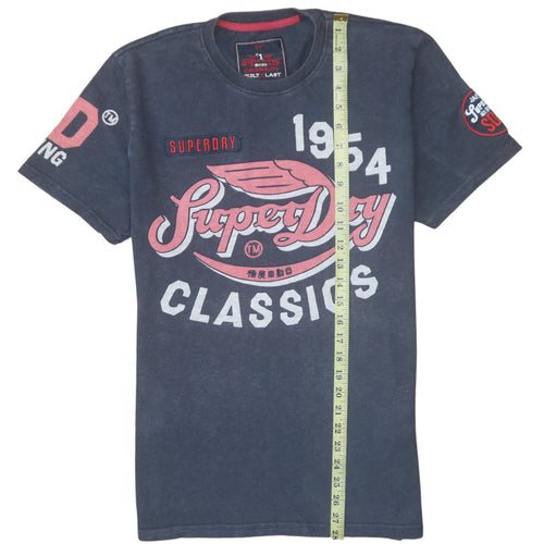 Superdry Men's Blue Retro Graphic Classic T-Shirt Size L