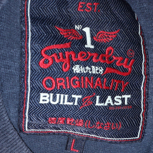 Superdry Men's Blue Retro Graphic Classic T-Shirt Size L
