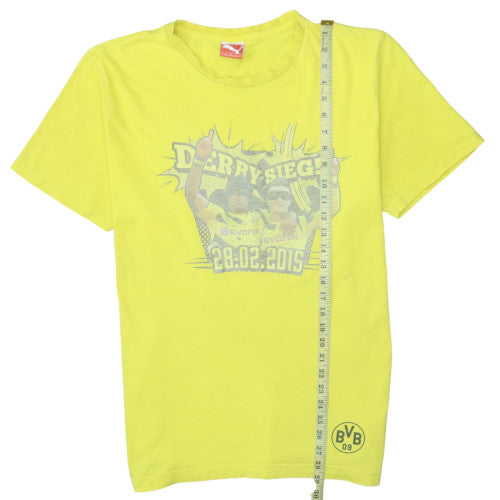 Puma Men’s Yellow XL BVB 2015 Graphic Print Short Sleeve T-Shirt