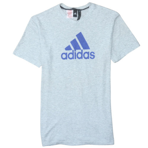Adidas Boys Grey Short Sleeve Logo T-Shirt Age 15-16 Years Casual Fit