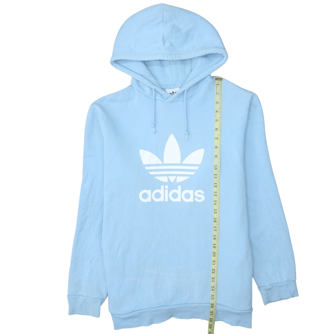 Adidas Mens Blue Hoodie L Pullover Hooded Sweatshirt Graphic Print