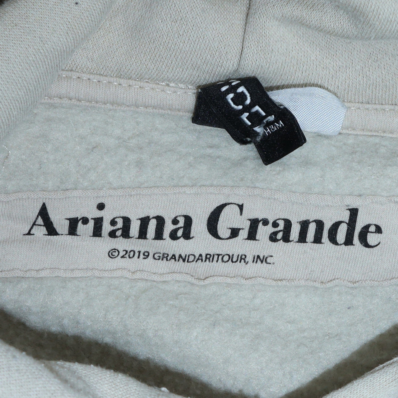 Ariana Grande Women Beige Long Sleeve Pullover Hoodie Dress Size M