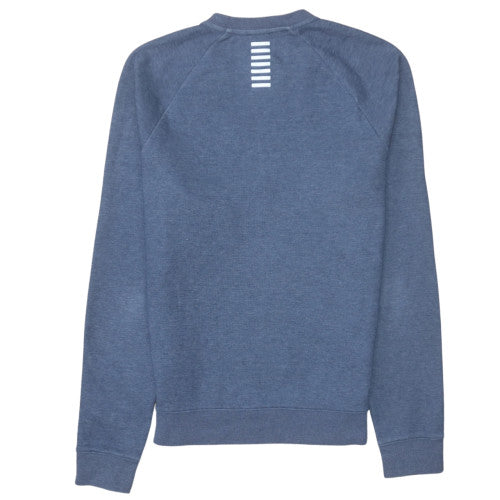Emporio Armani EA7 Mens Blue Crew Neck Logo Sweatshirt Size L