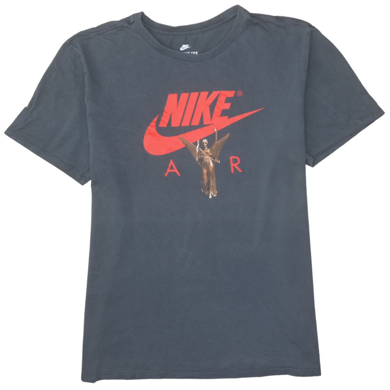 Nike Men's Black XL Athletic Fit Cotton Graphic T-Shirt