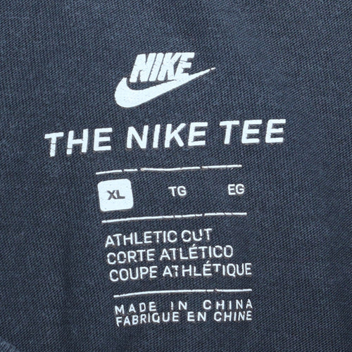 Nike Men's Black XL Athletic Fit Cotton Graphic T-Shirt