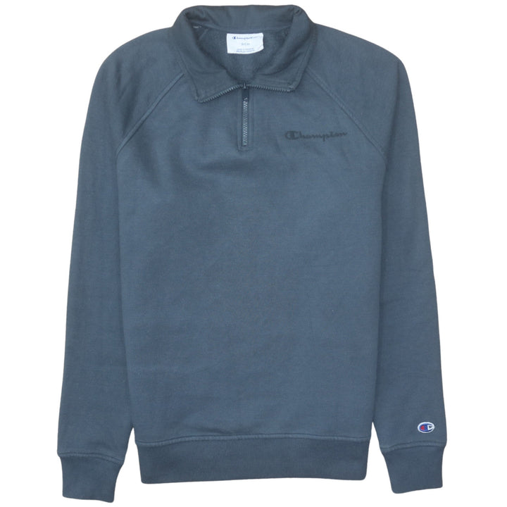 Champion Men's Blue 1/4 Zip Pullover Sweatshirt Size S