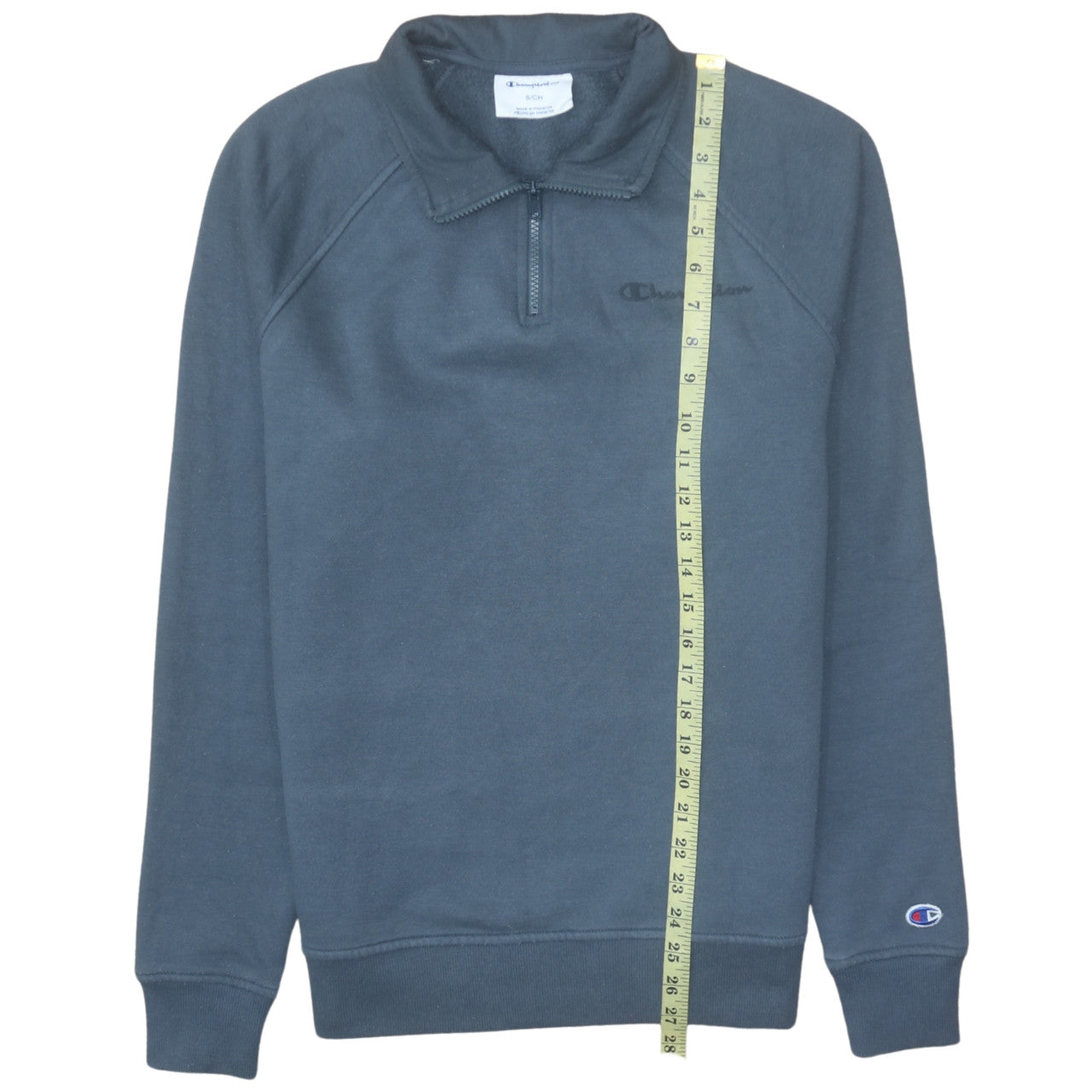 Champion Men's Blue 1/4 Zip Pullover Sweatshirt Size S