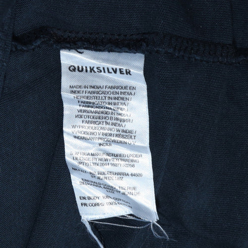 Quiksilver Men’s Black Long Sleeve Graphic Pocket T-Shirt Size S