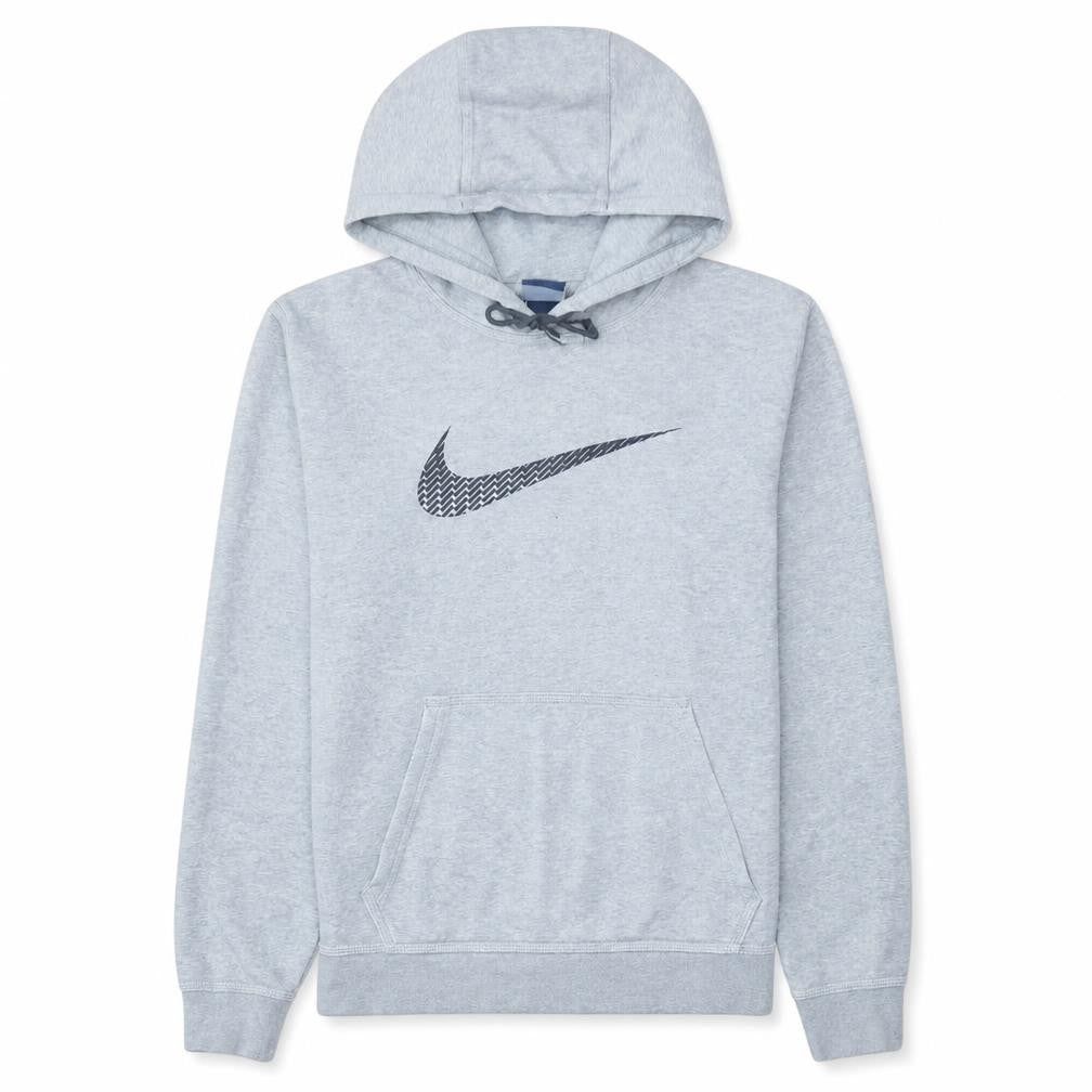 Front view of Nike Men's Grey Pullover Hoodie Medium Graphic Sportswear