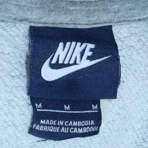 Nike Men's Grey Pullover Hoodie Medium Graphic Sportswear