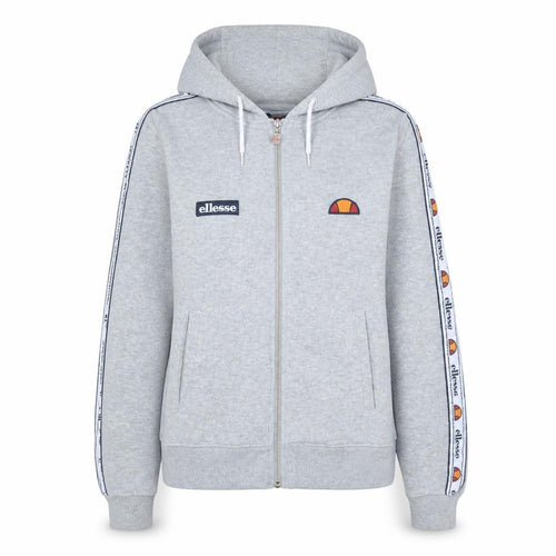Ellesse Womens Grey Full Zip Hoodie UK 10 Cotton Blend