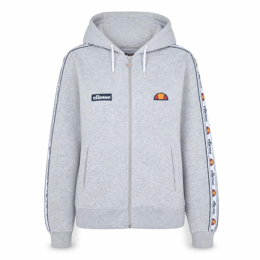 Ellesse Womens Grey Full Zip Hoodie UK 10 Cotton Blend