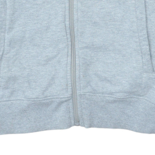 Ellesse Womens Grey Full Zip Hoodie UK 10 Cotton Blend