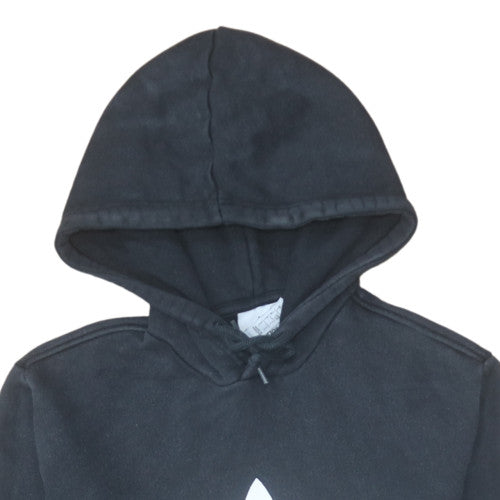 Adidas Mens Black Pullover Hoodie Sweatshirt Small Logo Crew