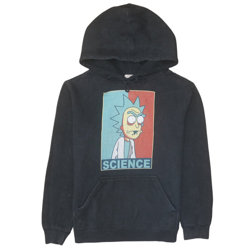 Delta Men's Black Science Cartoon Pullover Hoodie Medium