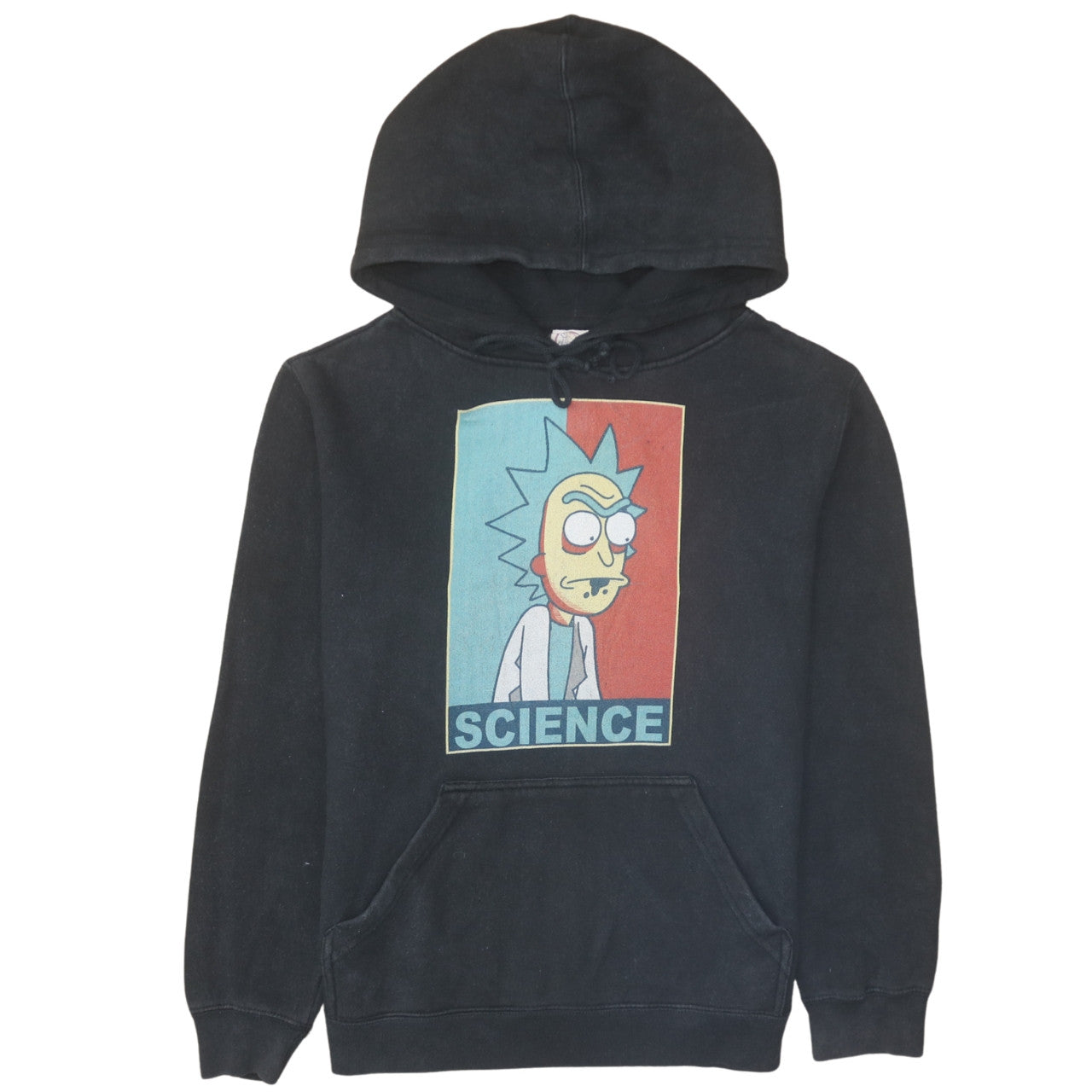 Delta Men's Black Science Cartoon Pullover Hoodie Medium