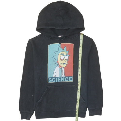 Delta Men's Black Science Cartoon Pullover Hoodie Medium