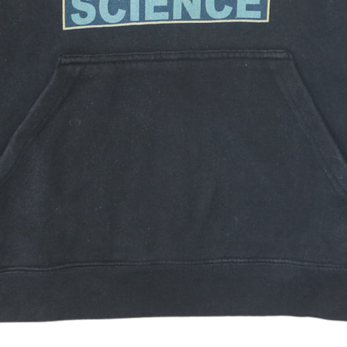 Delta Men's Black Science Cartoon Pullover Hoodie Medium