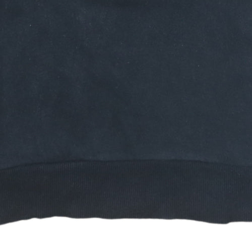 Napapijri Men's Black Pullover Hoodie M Logo Fleece Sweatshirt