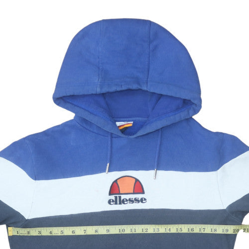 Ellesse Men's Blue Pullover Hoodie Size M Fleece Logo Sweatshirt